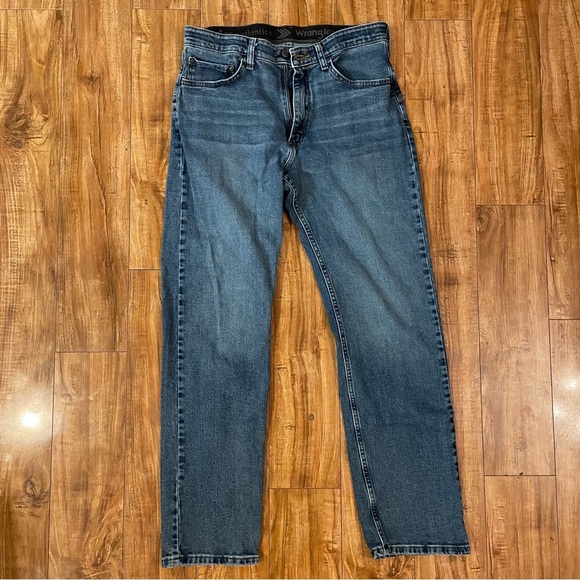 WRANGLER Men’s Blue Denim Slim Straight Jean Size 32 x 32 - Picture 1 of 12